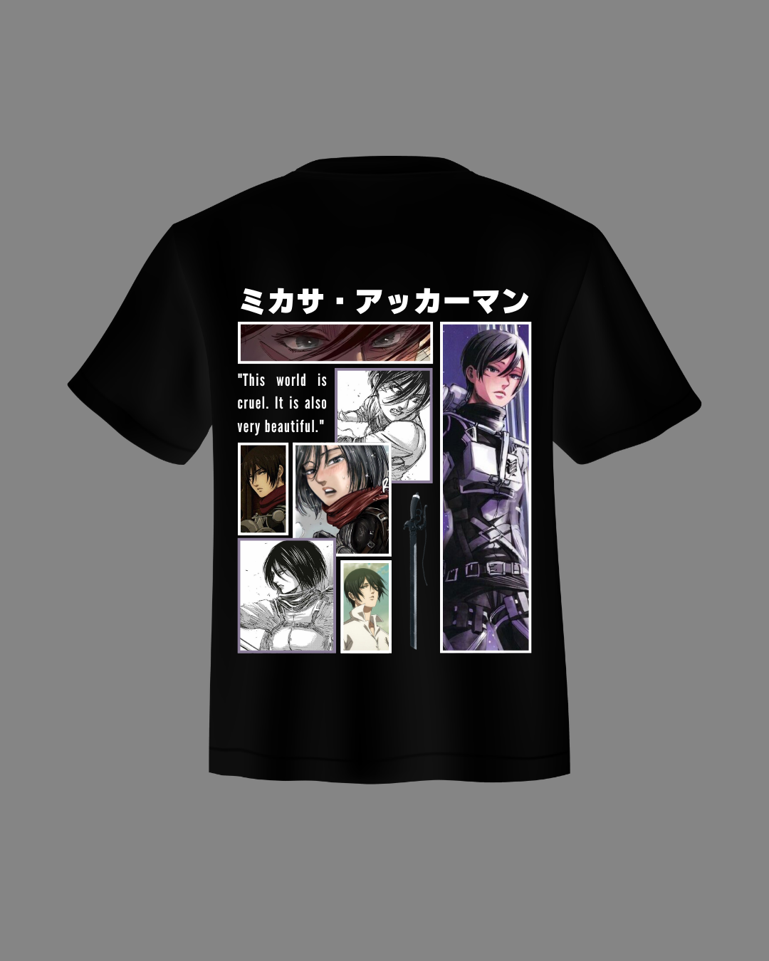 Mikasa Ackerman Fan Art Graphic Design – Printable Download