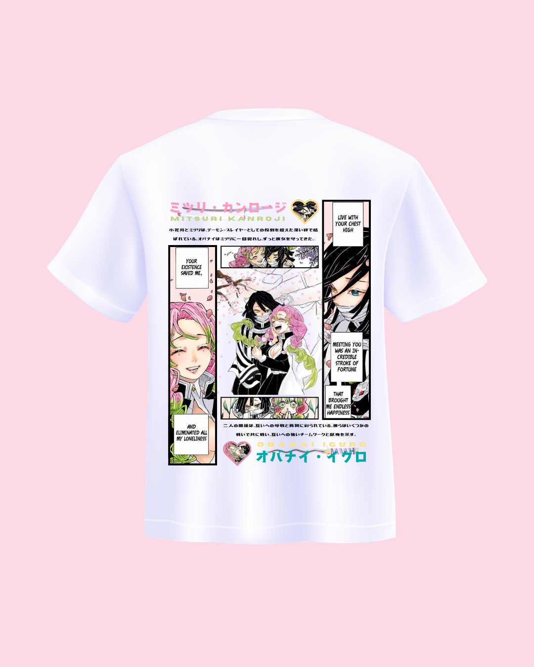 Obanai & Mitsuri Couple Fan Art Graphic Design – Printable Download