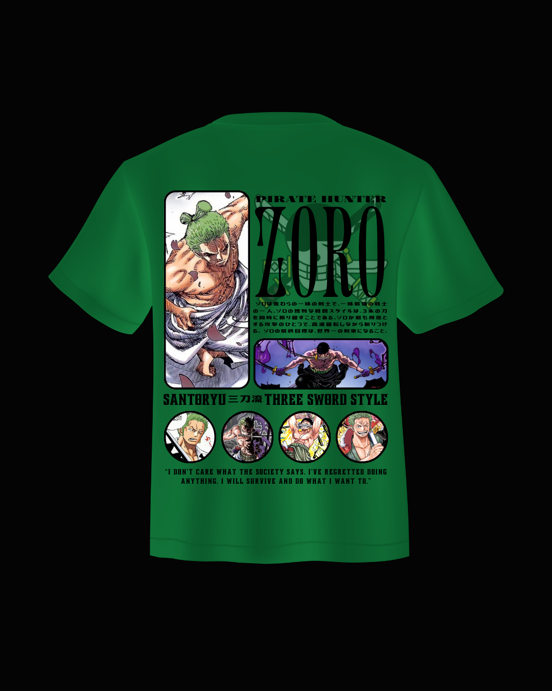 Roronoa Zoro Fan Art Graphic Design – Printable Download